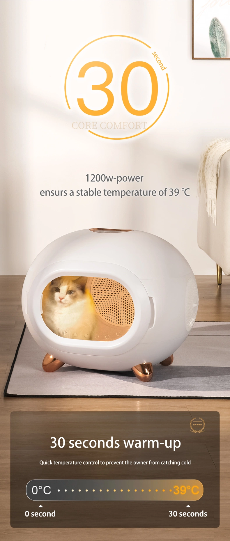 Pet Dryer for Cats and Dogs Free Hands and Easy Drying Quiet Pet Hair Dryer Box