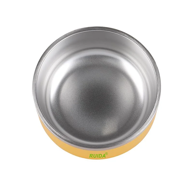 Low MOQ Custom Logo Stainless Steel Double Wall Pet Bowl 64oz Dog Feeder Cat Water Feeding Bowl