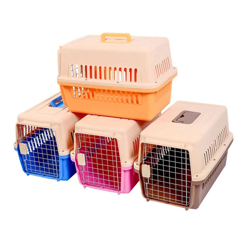 Durable Portable Plastic Travel Box Pet Carrier Cage