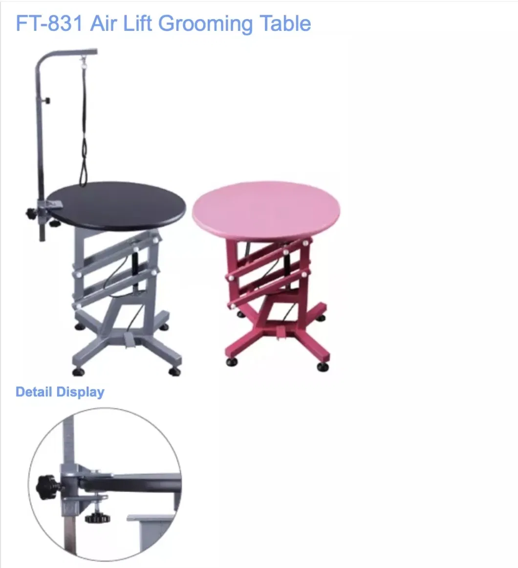 FT-831 Round Rotating Air Lifting Dog Grooming Table for Small Pets1 Buyer