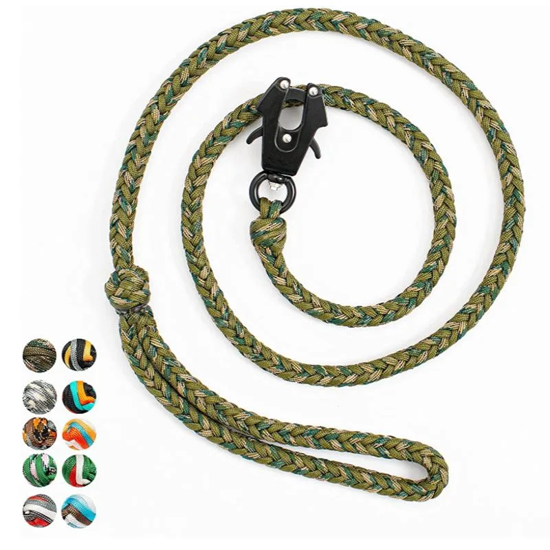 Hot Sale 2022 Designer Dog Collar and Leash Set Frog Clip Leash Tactical Pet Rope Lead with Frog Buckle