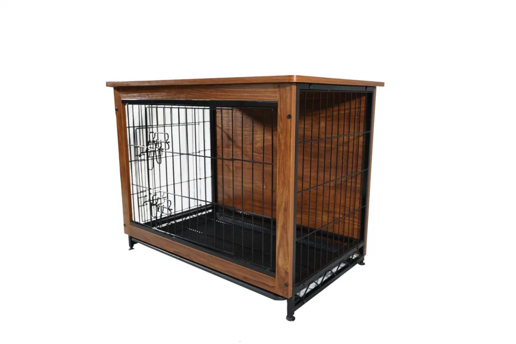 Metal Wire Wooden Pet Cage Dog Crate Dog Cage