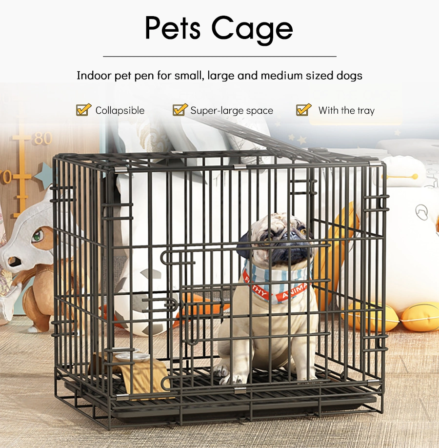 Stock Animal House Large Pet Cage Indoor Metal Dog Crates Kennel Cage