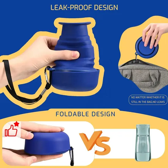 500ml Animal Feeding Drinking Cup Bowl Pet Water Bottle for Dog Dispenser Dog Water Bottle Portable Travel Bottle for Outdoor