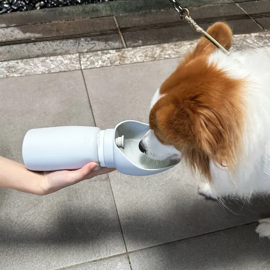 Silicone Dog Water Bottle Pet Outgoing Portable Accompanying Water Cup Pet Drinking Water Feeding Food Dispenser 