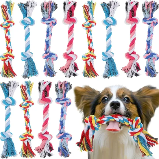 Rope Dog Toys Multi Color Puppy Rope Toy Cotton Puppy Toys 