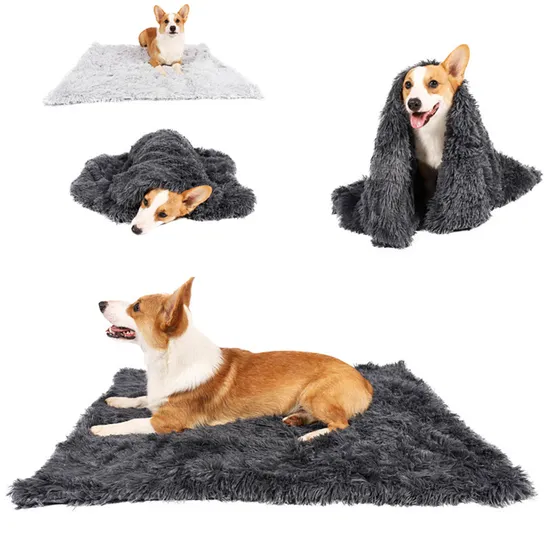 Winter Pet Blanket Thickened Warm Solid Color Luxury Double