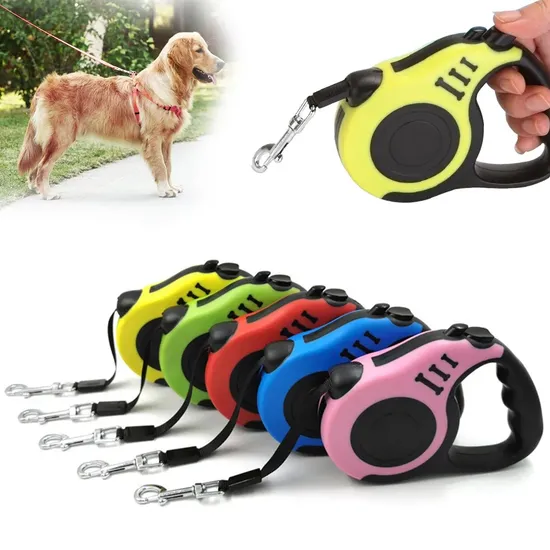 Dog Leash 3m 5m Durable Leash Automatic Retractable Nylon Cat Lead Extension Puppy Walking Running Lead Roulette for Dogs 