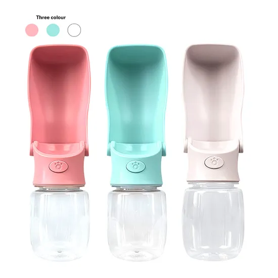High Quality Pet Products Food Grade Free Leak Proof Portable Pet Dog Water Bottle Cat Travel Cup Bowl for Pets Outdoor Walking 