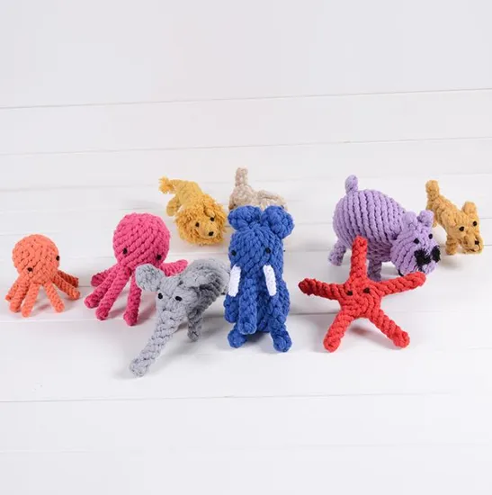 Cotton Rope Puppy Teething Cleaning and Training Durable Dog Toy 
