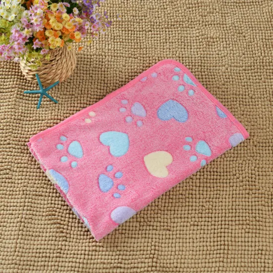 Xinlan Cozy Coral Fleece Pet Blanket Flannel Plush Dog Cat Bed Warm Cushion Mat Durable Pet Supplies Wholesale 