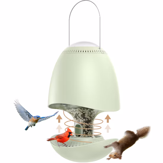 Acrylic Pet Set Round Squirrel Proof Bird Feeders